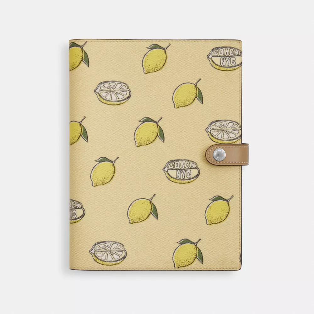 Coach Notebook With Lemon Print