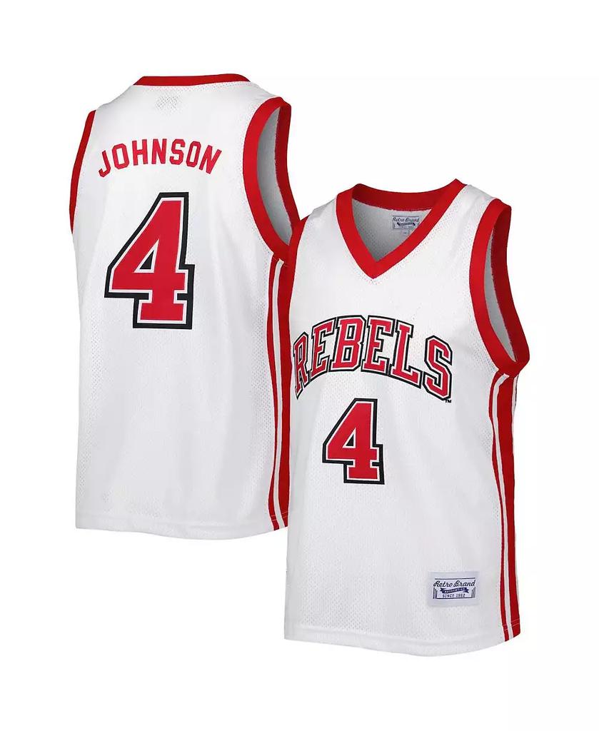 The Original Retro Brand Men's Larry Johnson White UNLV Rebels Alumni Commemorative Replica Basketball Jersey