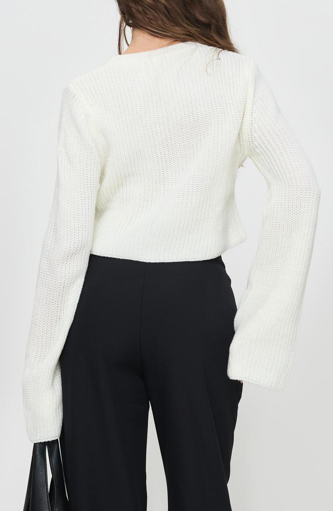 Princess Polly Coastline Bell Sleeve Crop Sweater