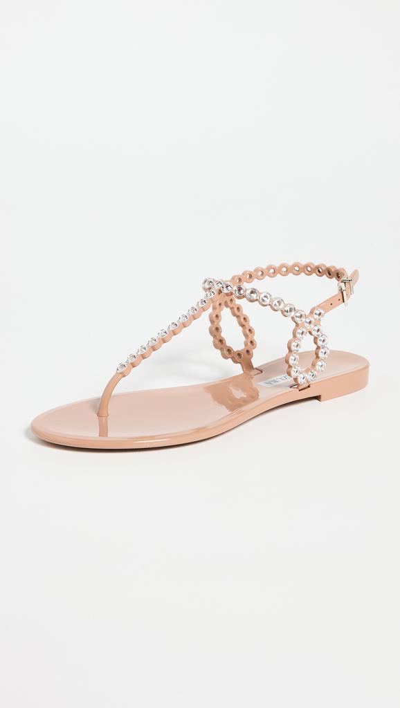 Aquazzura Almost Bare Crystal Jelly Sandals - Shoes