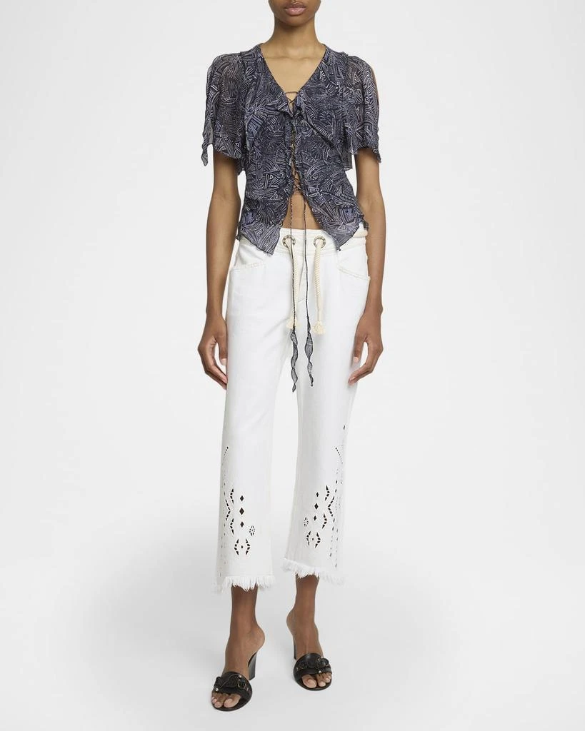 Isabel Marant Thanais Lace-Up Silk Top 2