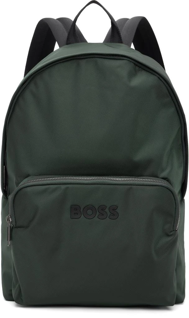 Hugo Boss Gray Twill Backpack
