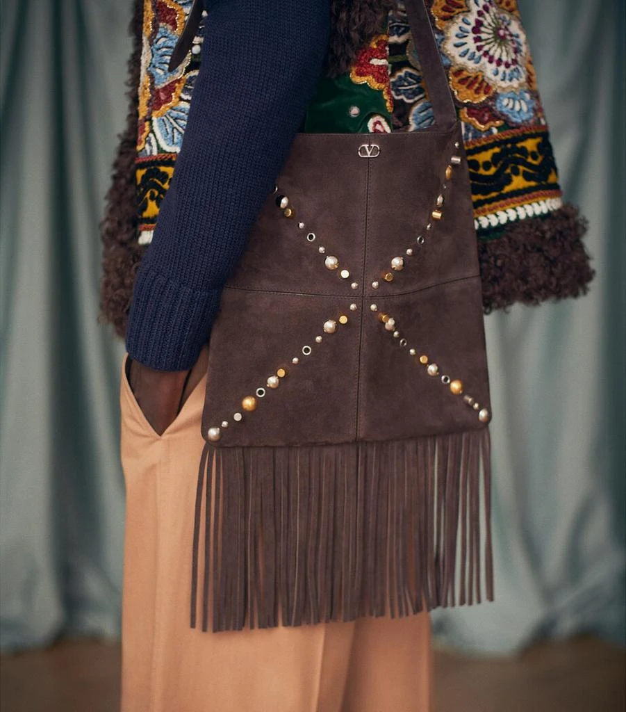 Valentino Suede Nellcote Cross-Body Bag 7