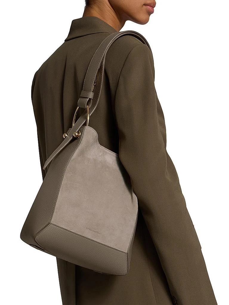 Strathberry Lana Midi Suede Bucket Bag 4