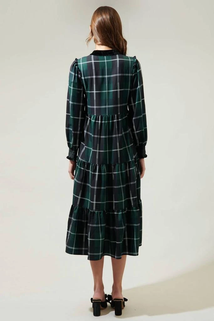 Sugarlips Sugarlips - Sweet Beyond Long Sleeve Plaid Midi Dress 3