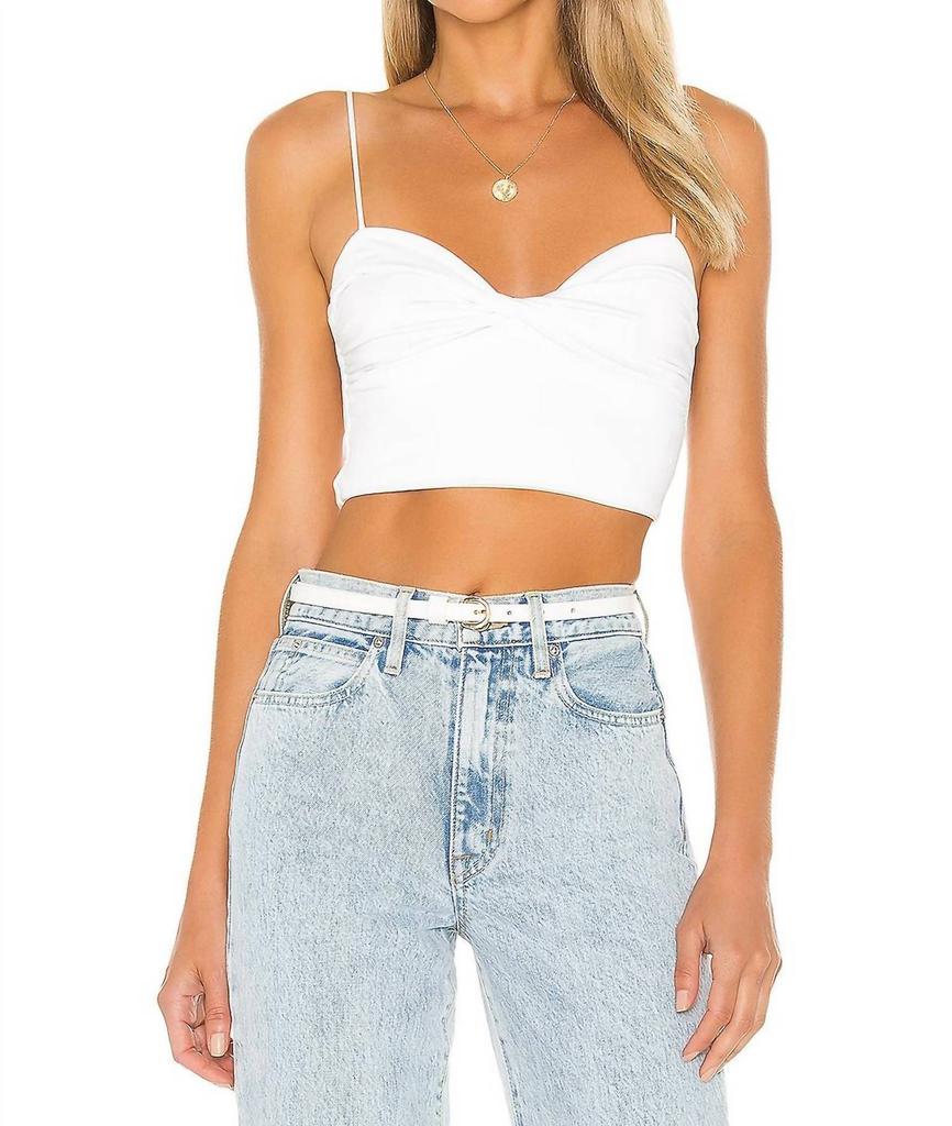 Lovers + Friends Lovers + Friends - Ida Twist Front Poly Ruched Top