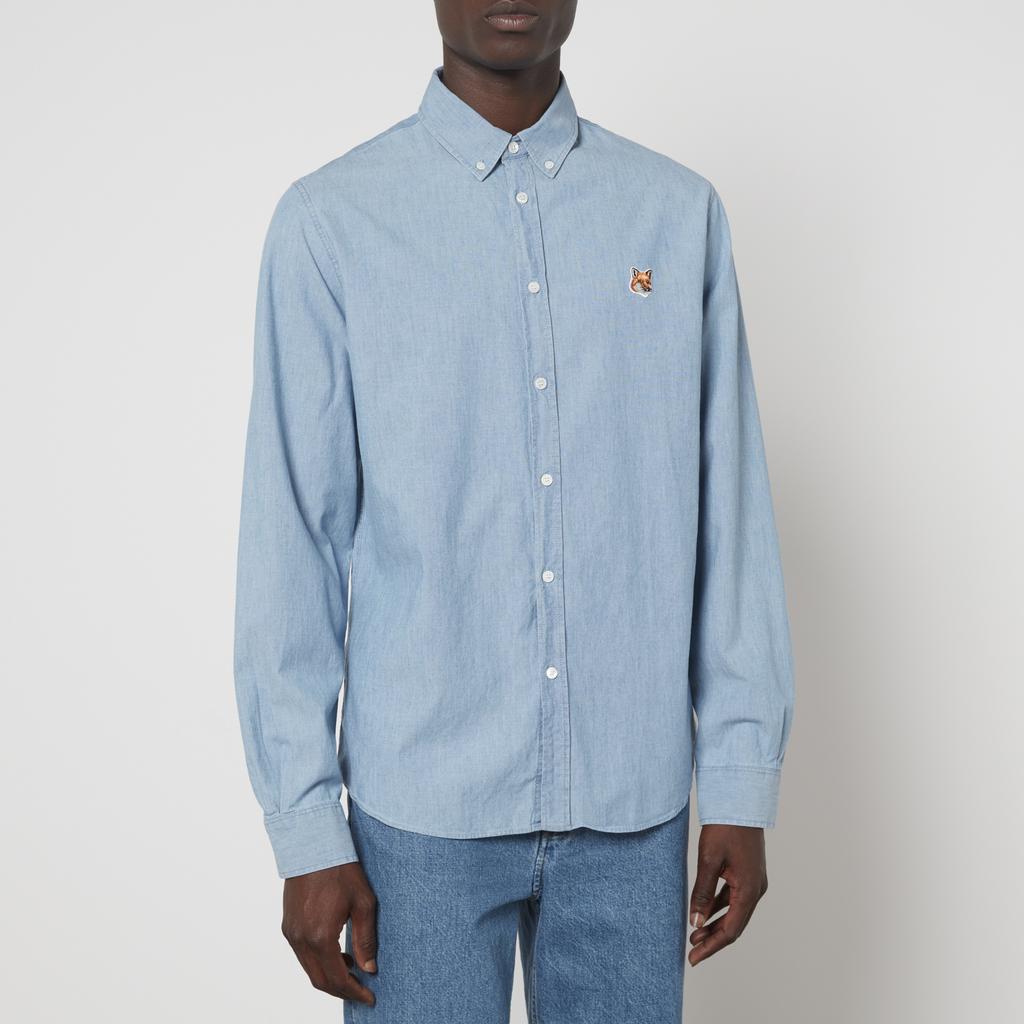 Maison Kitsune Maison Kitsuné Classic Institutional Fox Head Denim Shirt