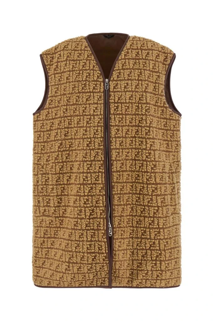 Fendi Fendi FF Monogram Embossed Zip-Up Vest 1