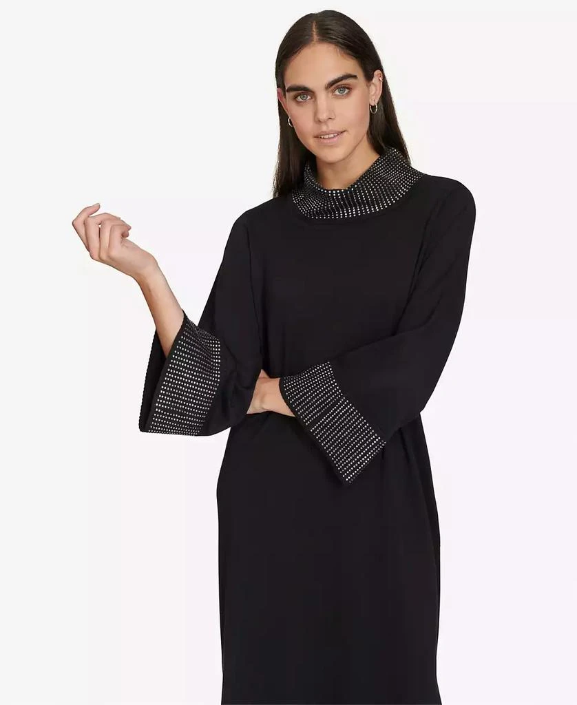 Calvin Klein Women's Mock-Neck Embellished Sheath Dress 5