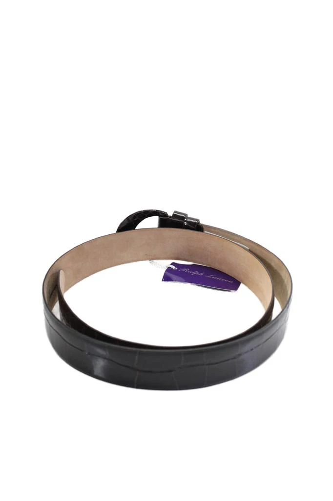Ralph Lauren Womens Genuine American Alligator Belt Dark Brown 3