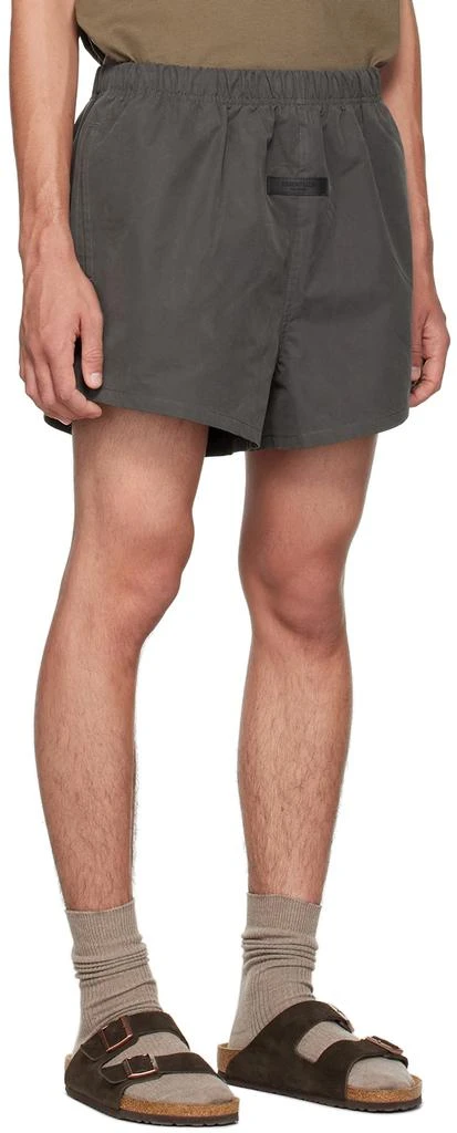 Essentials Gray Cotton Shorts 2
