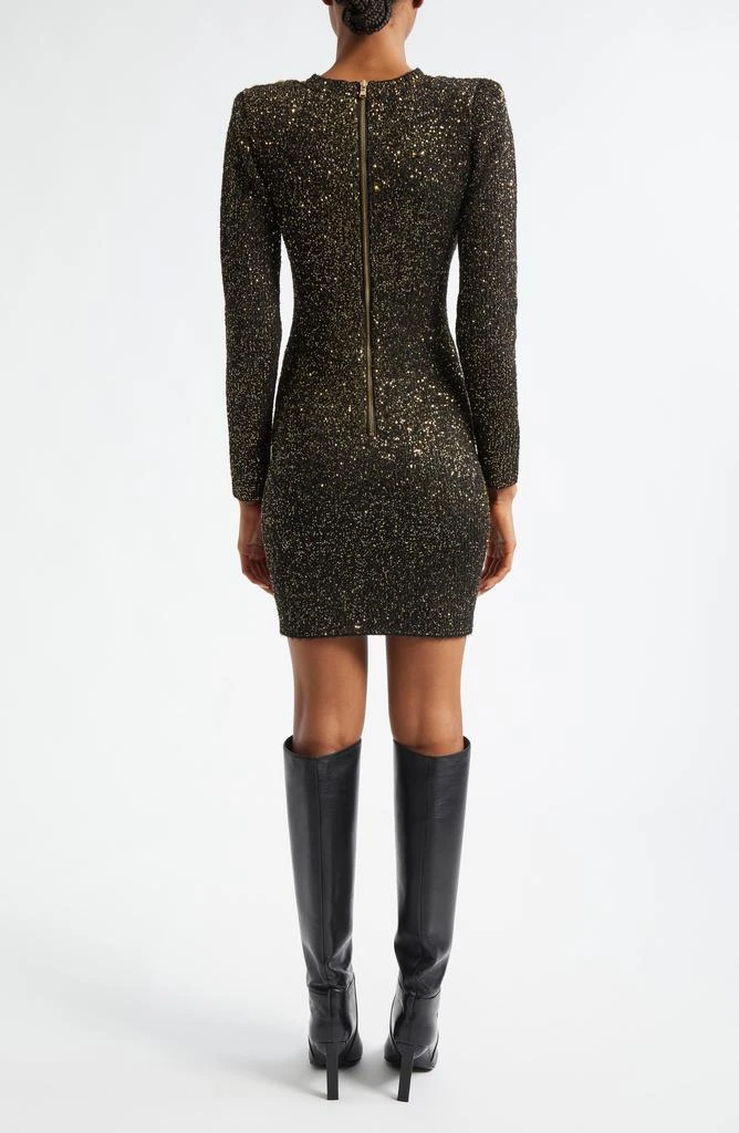 L'Agence Cherry Sequin Long Sleeve Body-Con Minidress 2