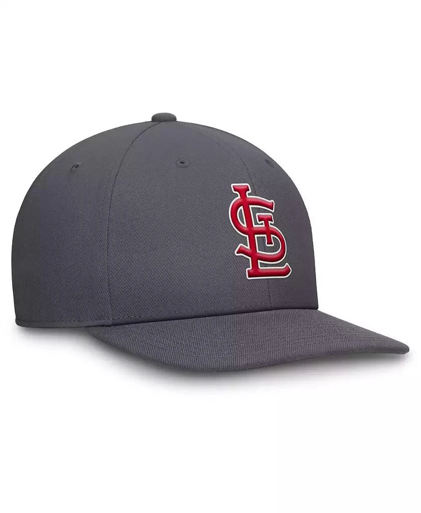 NIKE Men's Gray St. Louis Cardinals Pro Performance Snapback Hat 3