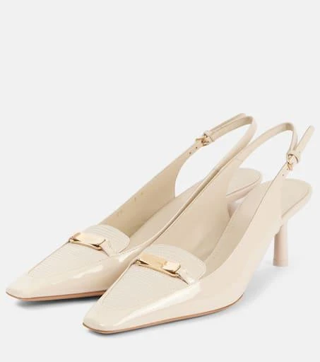 Salvatore Ferragamo Dilli patent leather slingback pumps 4