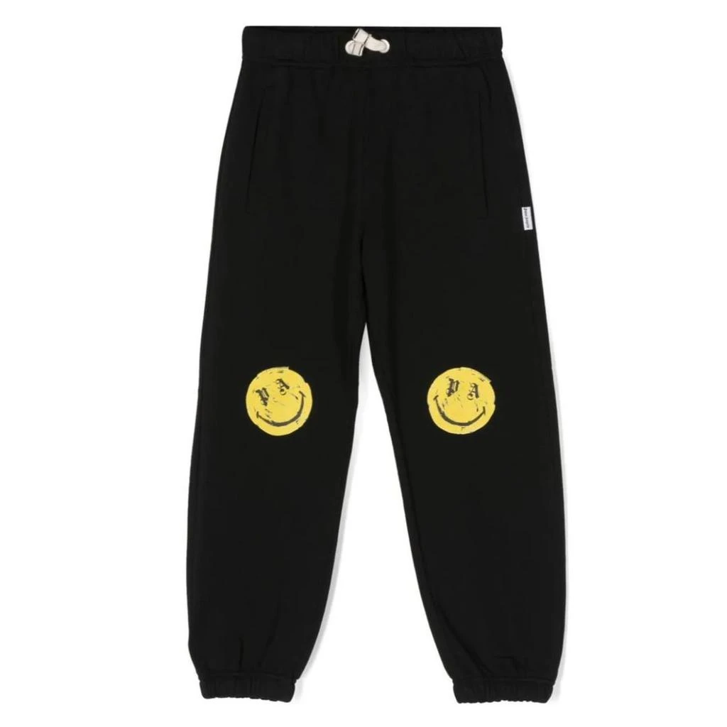 Palm Angels Black Smiley Brush Sweatpants 1
