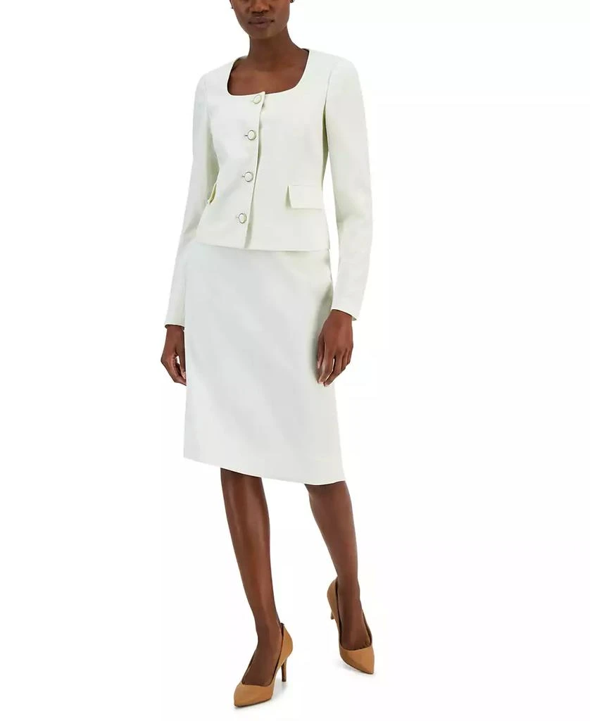 Nipon Boutique Women's Scoop-Neck Jacket & Pencil Skirt Suit 1