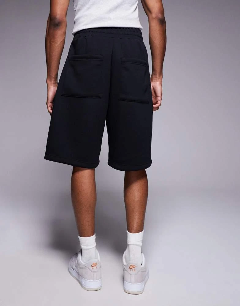 Bershka Bershka oversized jersey short in black 3