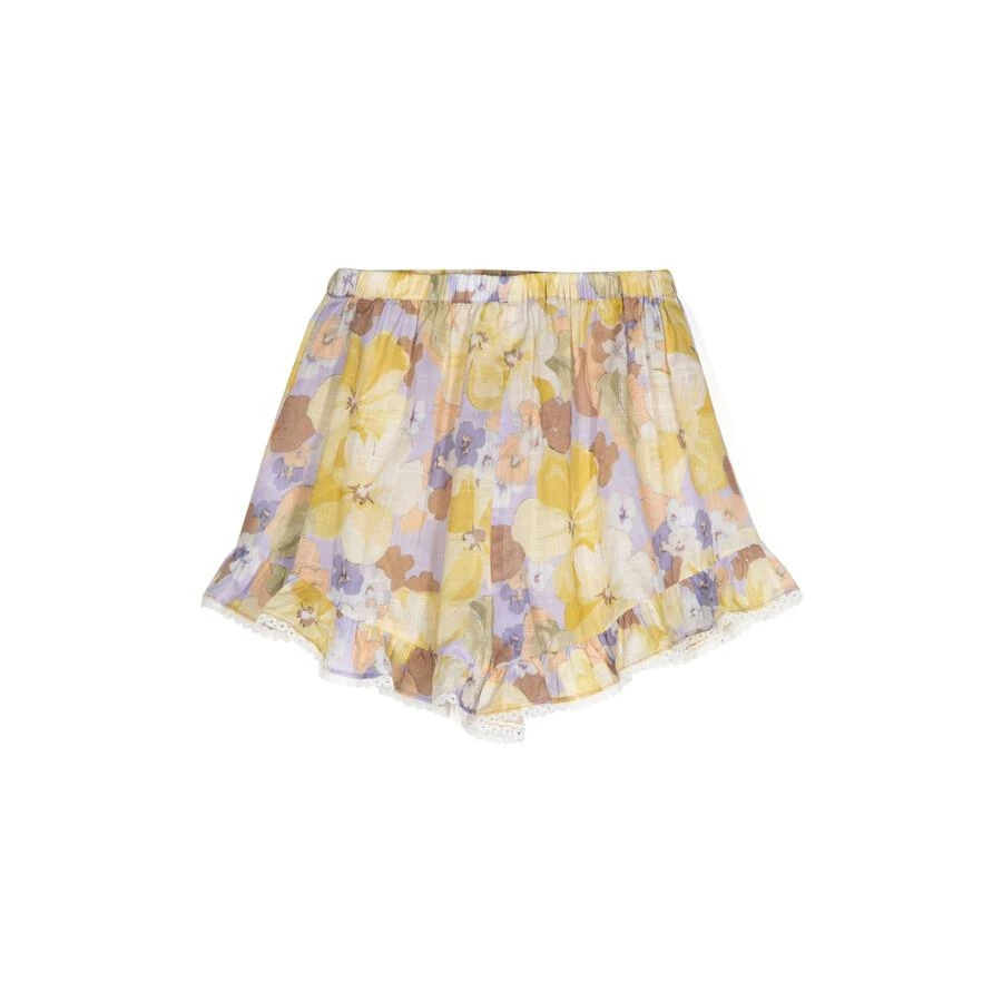 Zimmermann Girls Pop Frill Floral Print Shorts 2