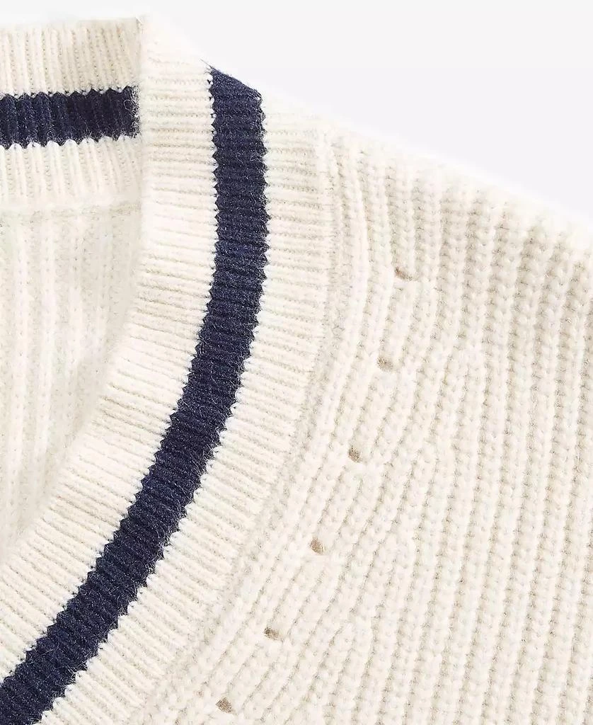 On 34th Women's Heather Varsity-Stripe V-Neck Sweater, Created for Macy's 3