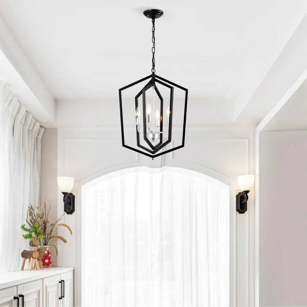 Streamdale Furniture Streamdale Farmhouse Kitchen Chandeliers with Adjustable Height 5