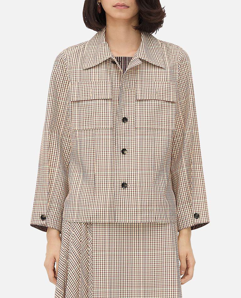 Bottega Veneta Shirt Mini Check Tech Viscose