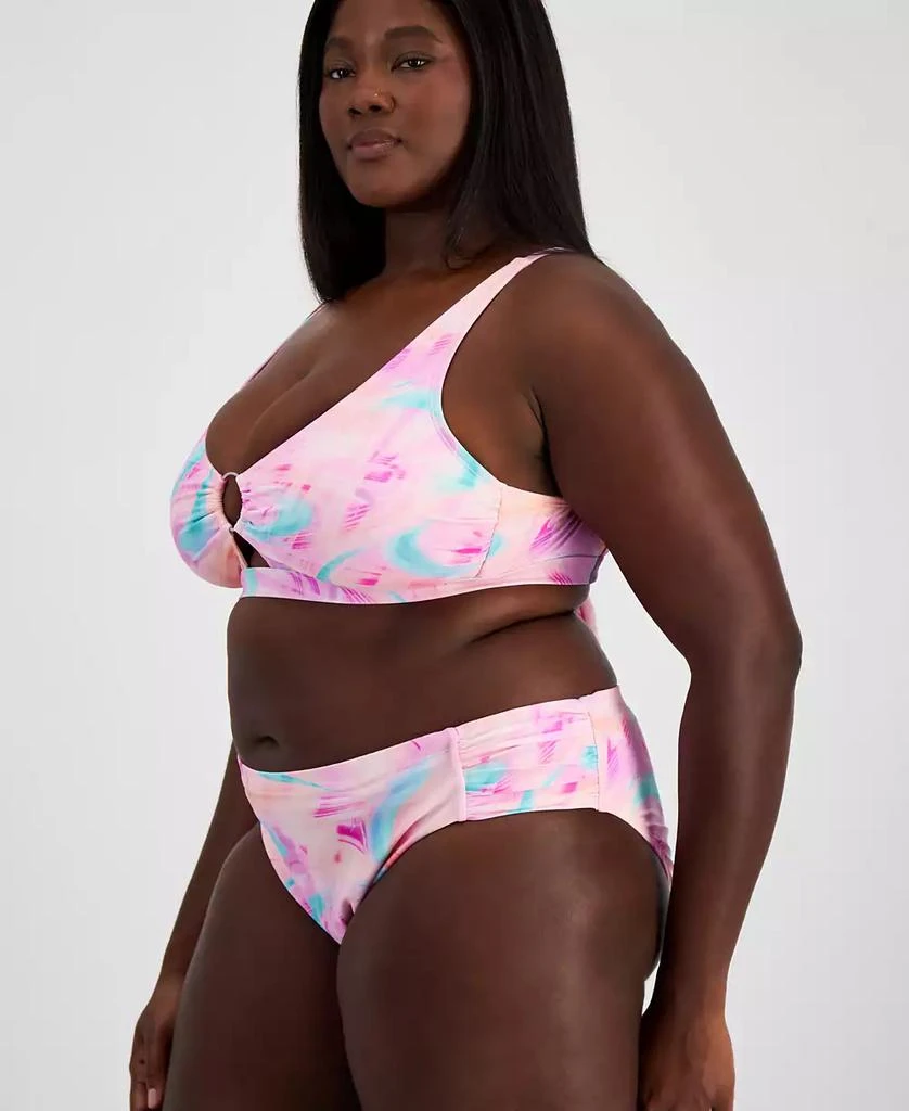 California Waves Salt + Cove Plus Size Tie-Dyed Bikini Top, Created for Macy's 3
