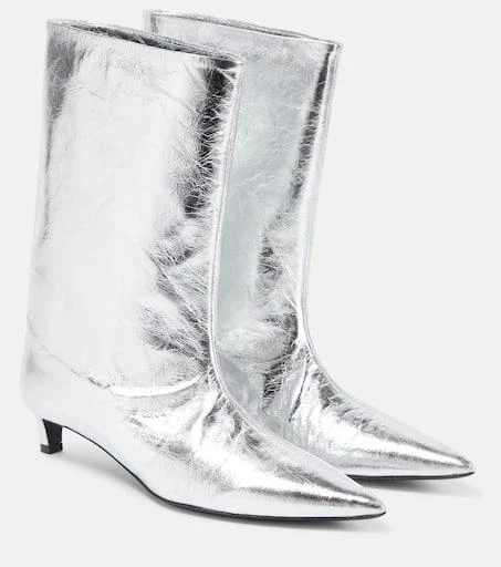 Jil Sander Metallic leather ankle boots 1