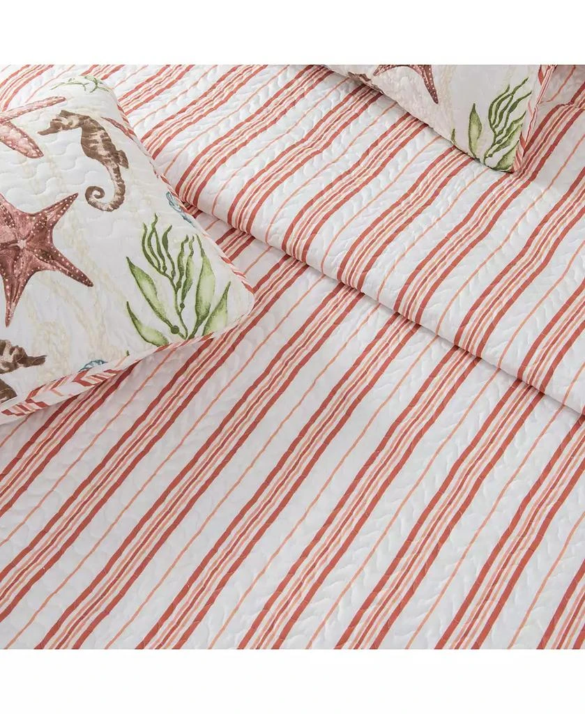 Linery 
Co Watercolor Sea Life Microfiber Quilt and Sham Set 3