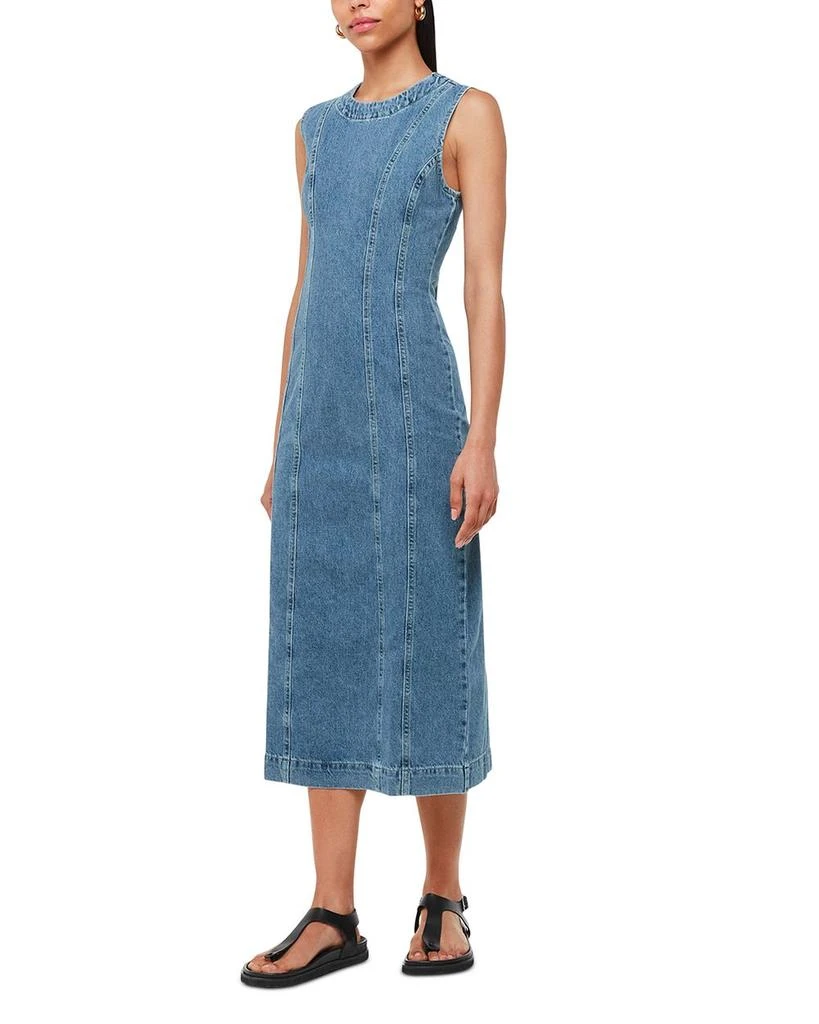 Whistles Sleeveless Denim Midi Dress 1