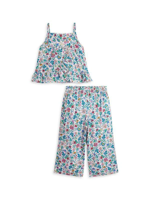 Ralph Lauren Little Girl's & Girl's Batiste 2-Piece Floral Cotton Set 2