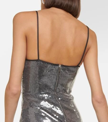 David Koma Sequined pencil midi dress 5