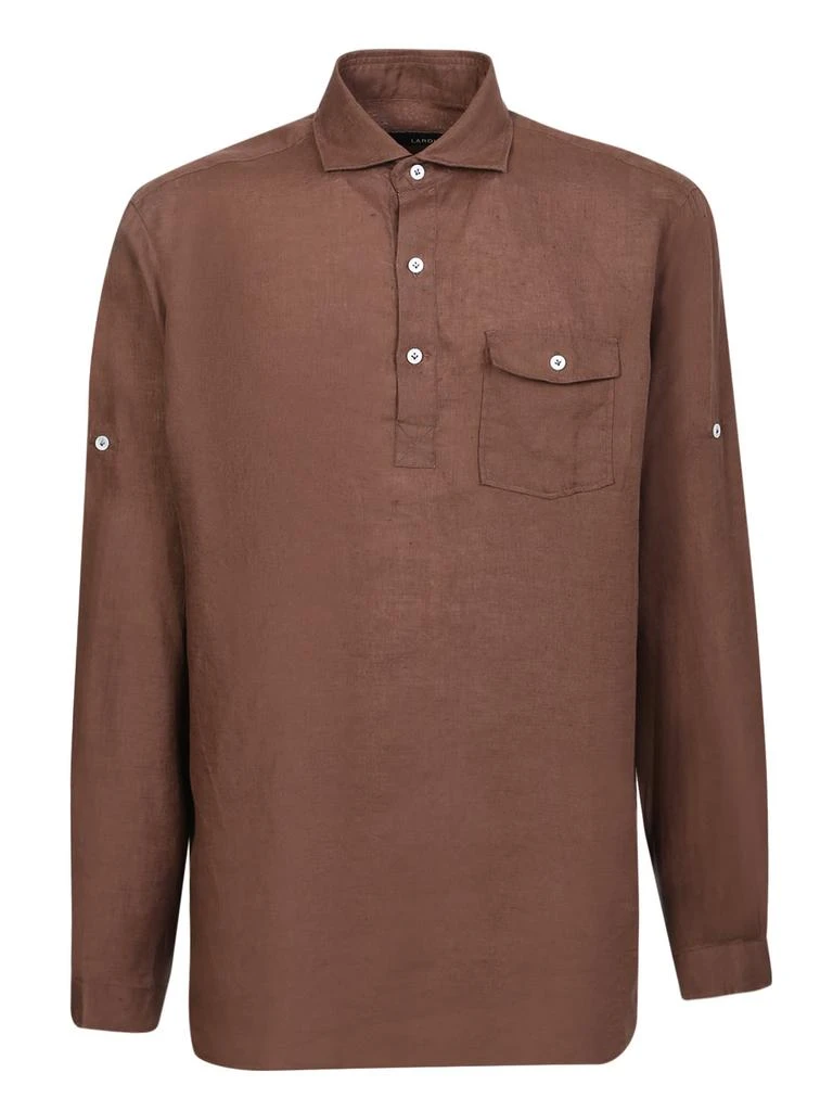 LARDINI Linen Polo Shirt 1