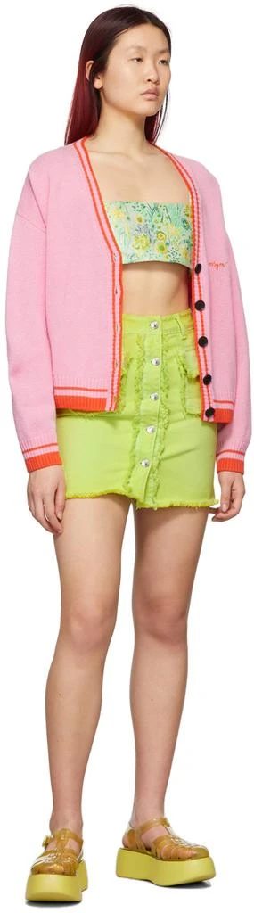 MSGM Green Denim Skirt 4