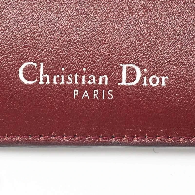 Dior Dior Burgundy/Dark Blue Leather Diorissimo Envelope Wallet 6