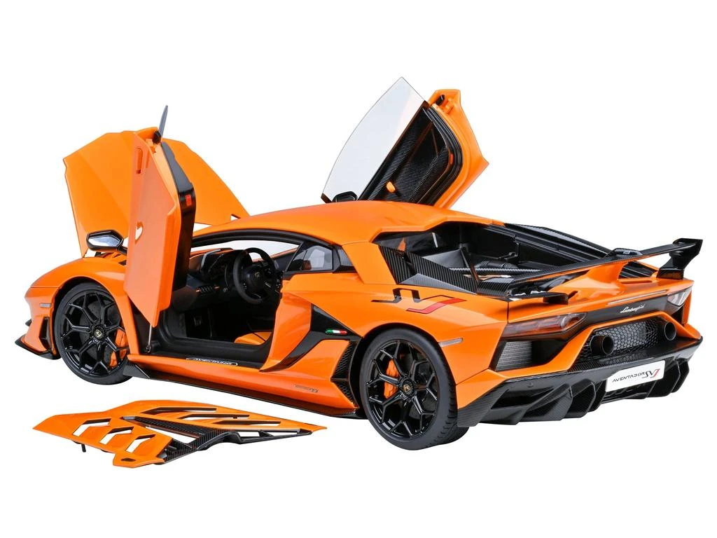 Diecast Model Autoart Lamborghini Aventador SVJ Arancio Atlas Pearl Orange 1/18 Model Car by Autoart 2