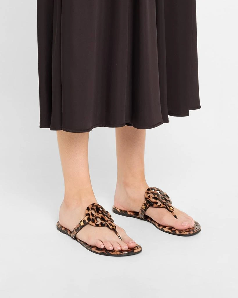 Tory Burch Miller Leopard-Print Leather Logo Sandals 2
