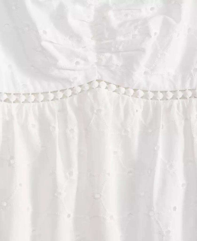 Kingston Grey Juniors' Eyelet Puff-Sleeve Tiered Midi Dress 6