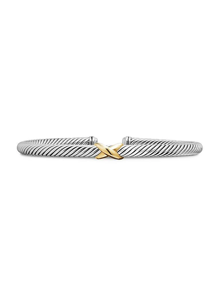 David Yurman X Classic Cable Station Bracelet in Sterling Silver