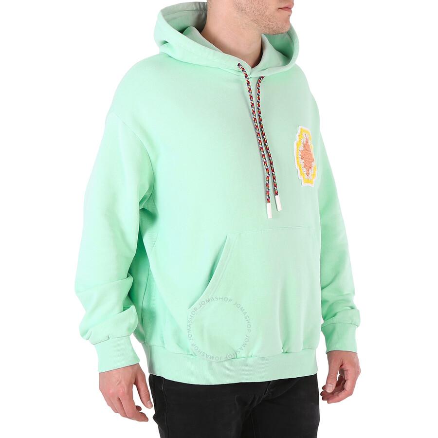 Marcelo Burlon Men's Baby Blue Macrame Cross Patch Hoodie