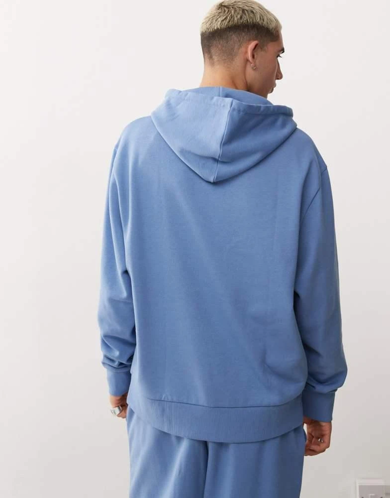 COLLUSION COLLUSION co-ordinates print hoodie in blue 2