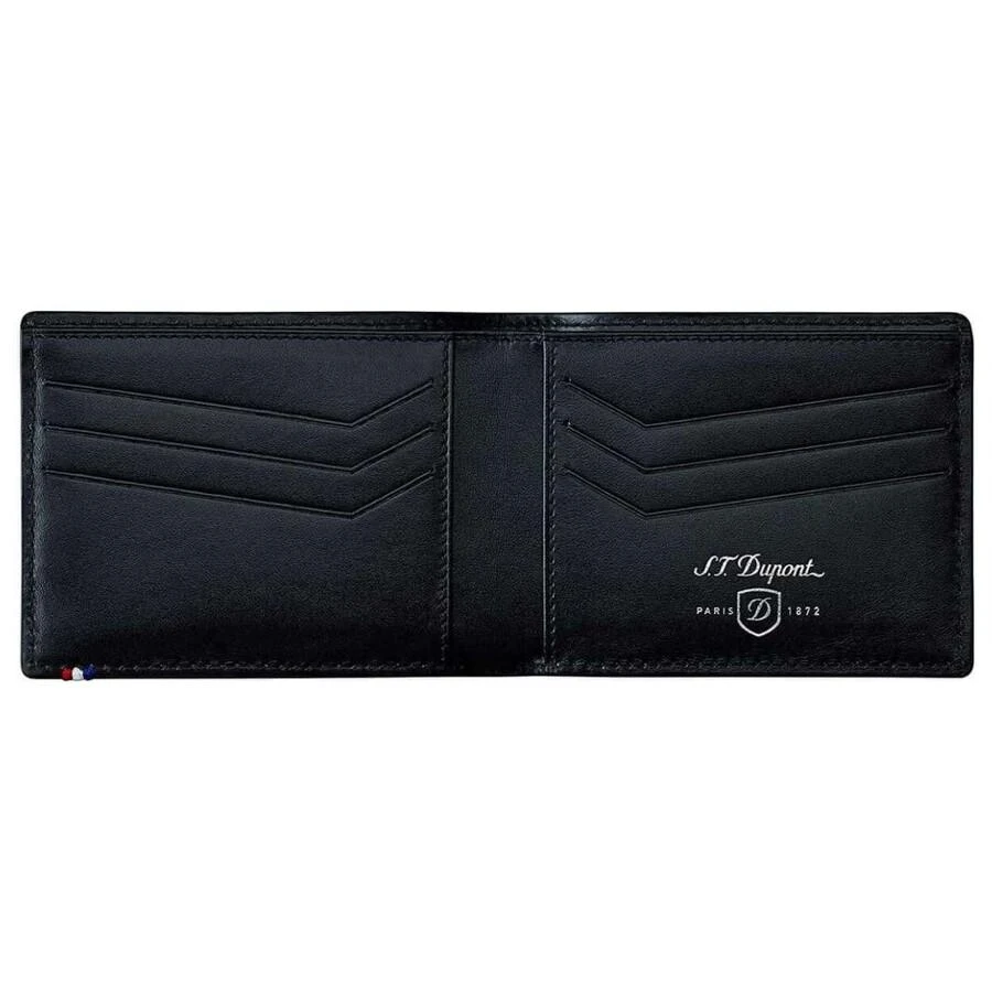 S.T. Dupont Defi Perforated 6 Card Black Leather Wallet 2