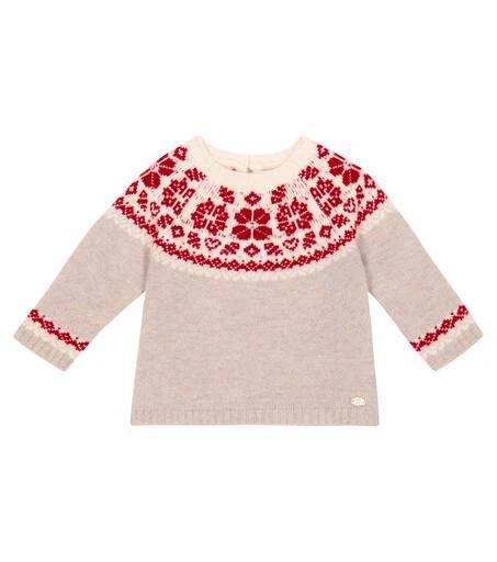 Tartine et Chocolat Baby jacquard wool sweater 1