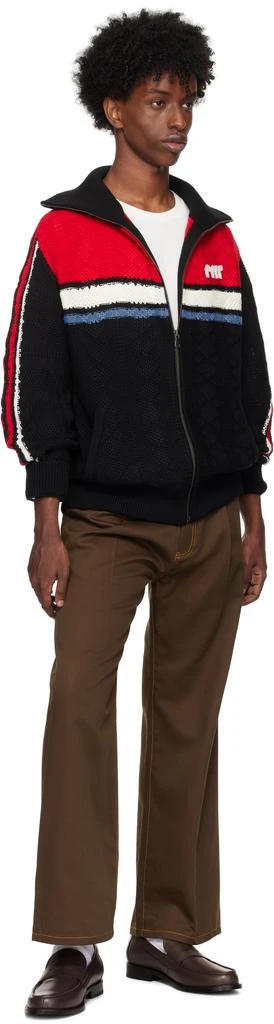 RICE NINE TEN Black Knitting Track Jacket 4