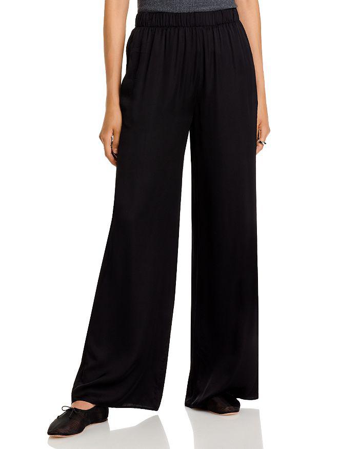 ATM Anthony Thomas Melillo Anthony Thomas Melillo Satin Wide Leg Pull On Pants