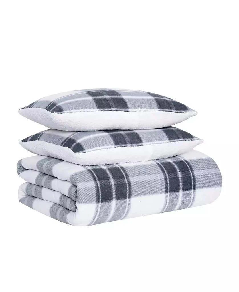 Macy's Cozy Teddy Plaid 2 Piece Comforter Set 4