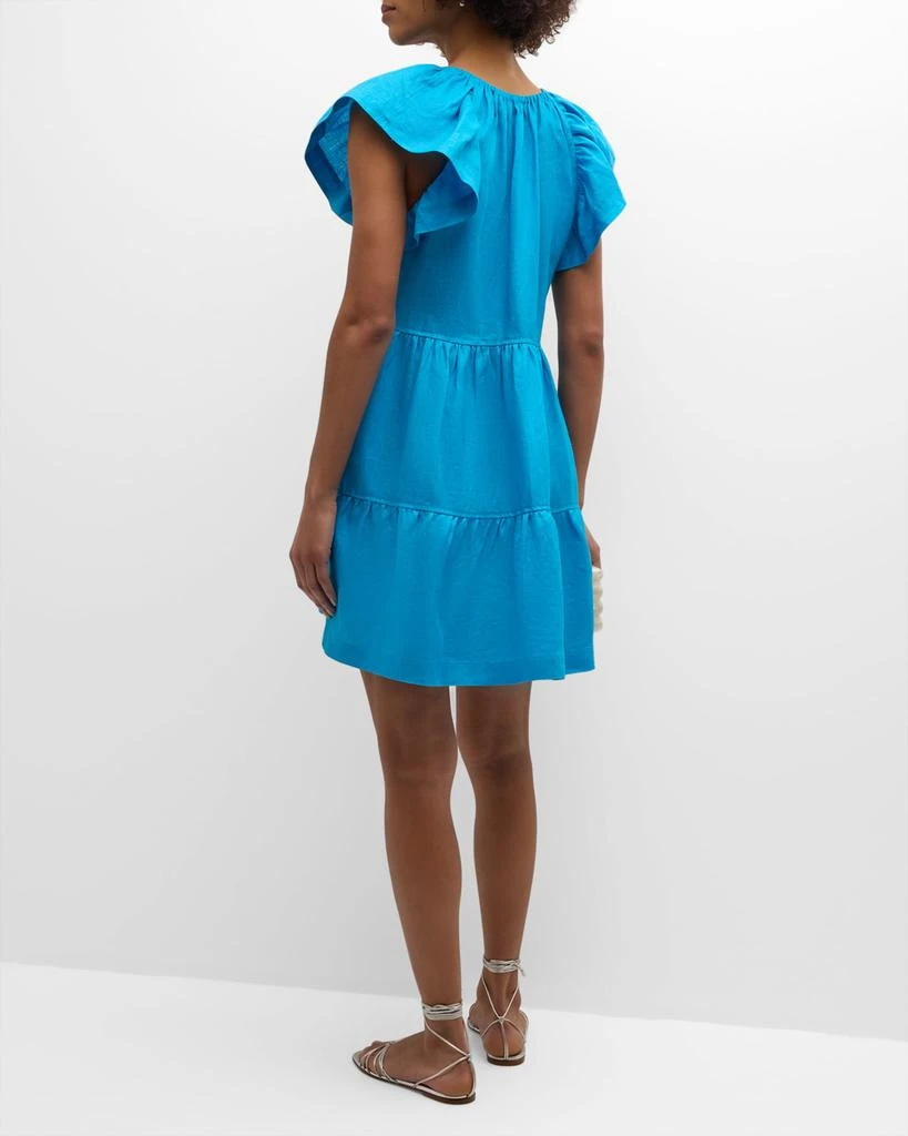 Marie Oliver Kara Tiered Linen Mini Dress 3