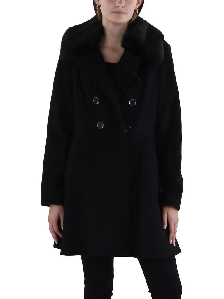 Via Spiga Womens Wool Blend Midi Pea Coat 4