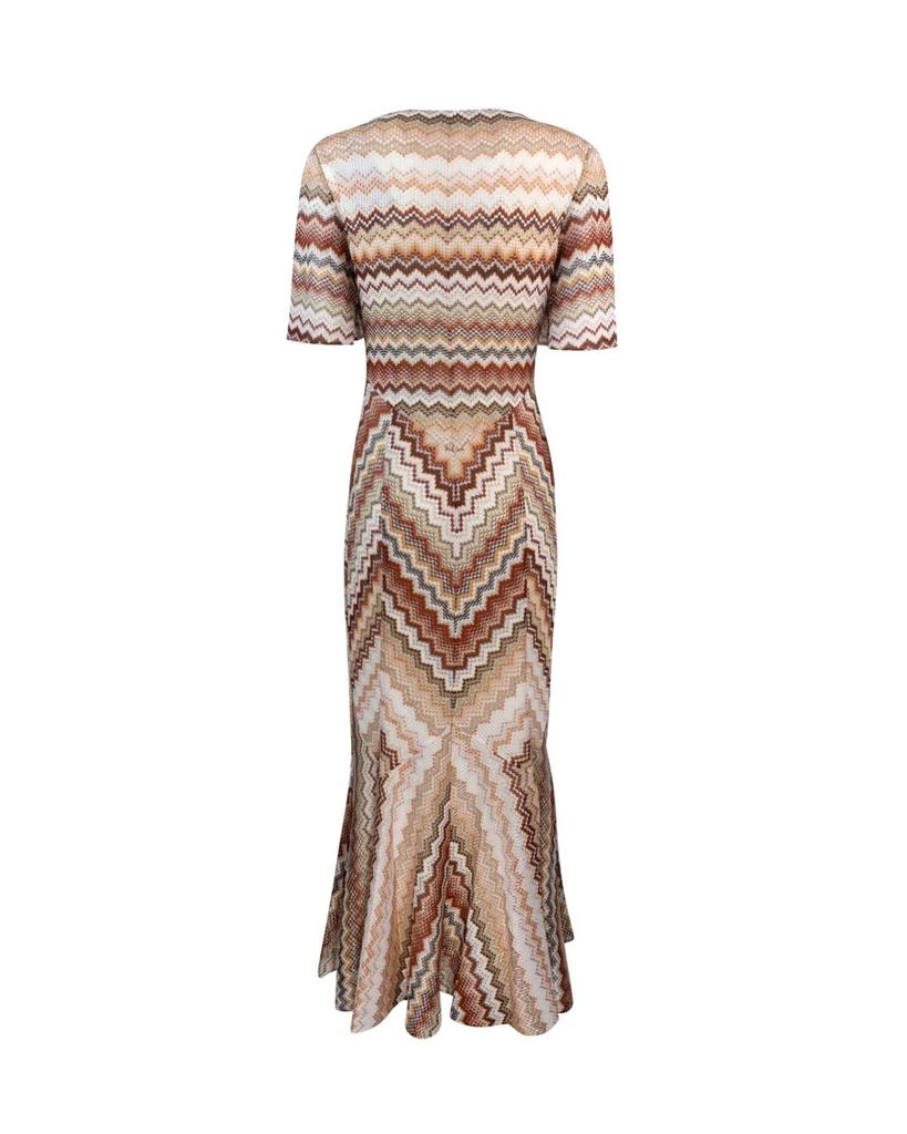 Missoni Missoni Serrated Zig Zag Pattern Long Flared Dress 2