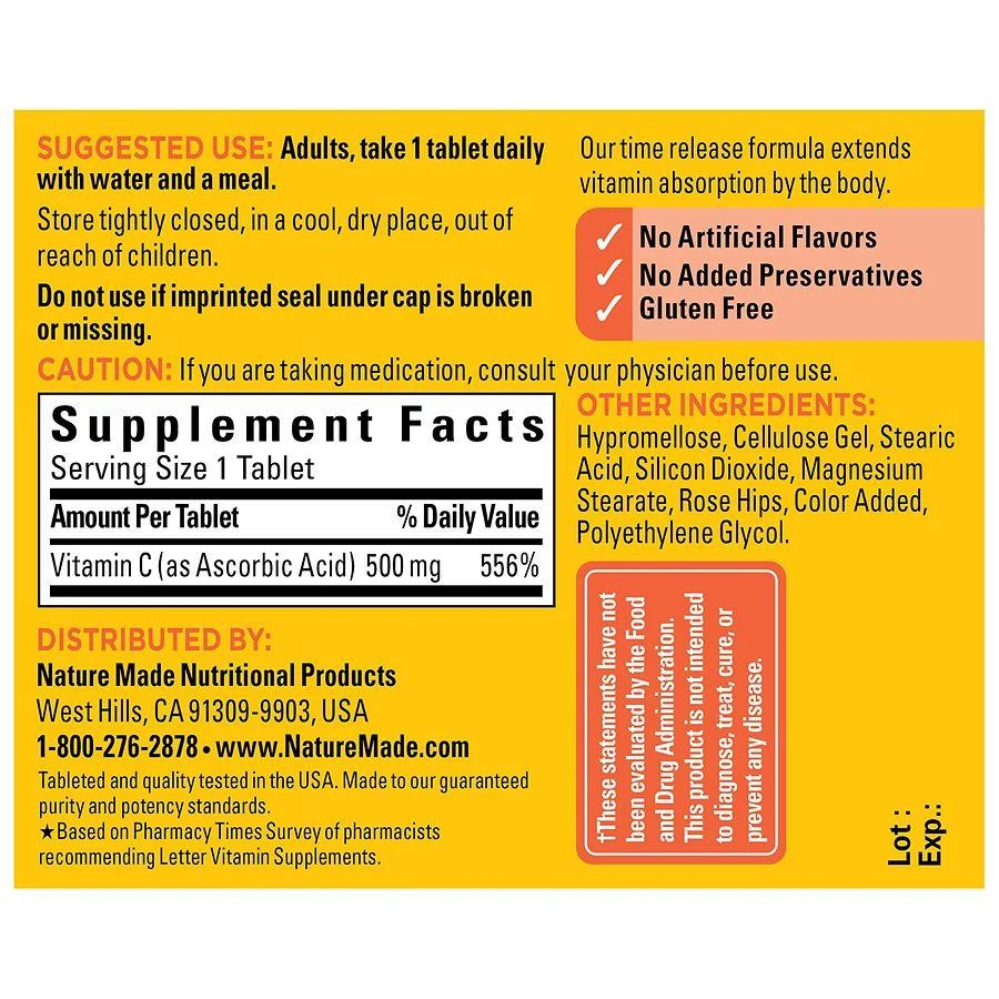 Nature Made Vitamin C 500 mg Time Release Tablets with Rose Hips 4