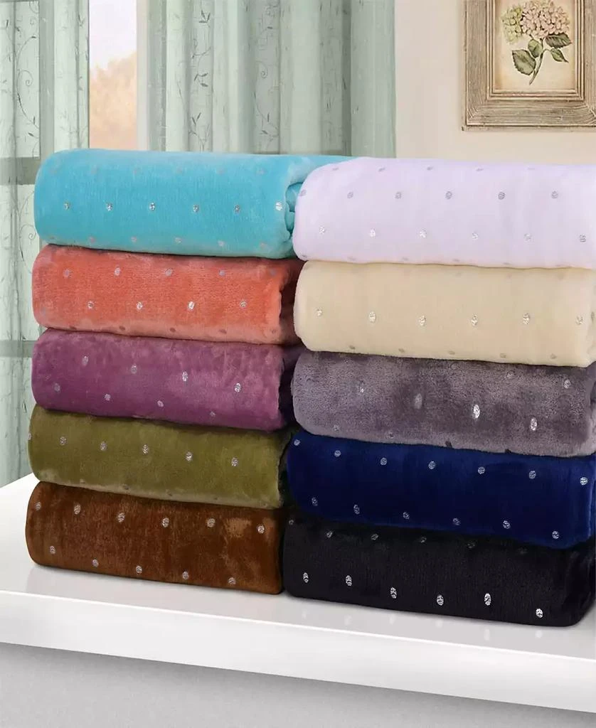 Superior Ultra -Plush Polka Dot Fleece Blanket 4